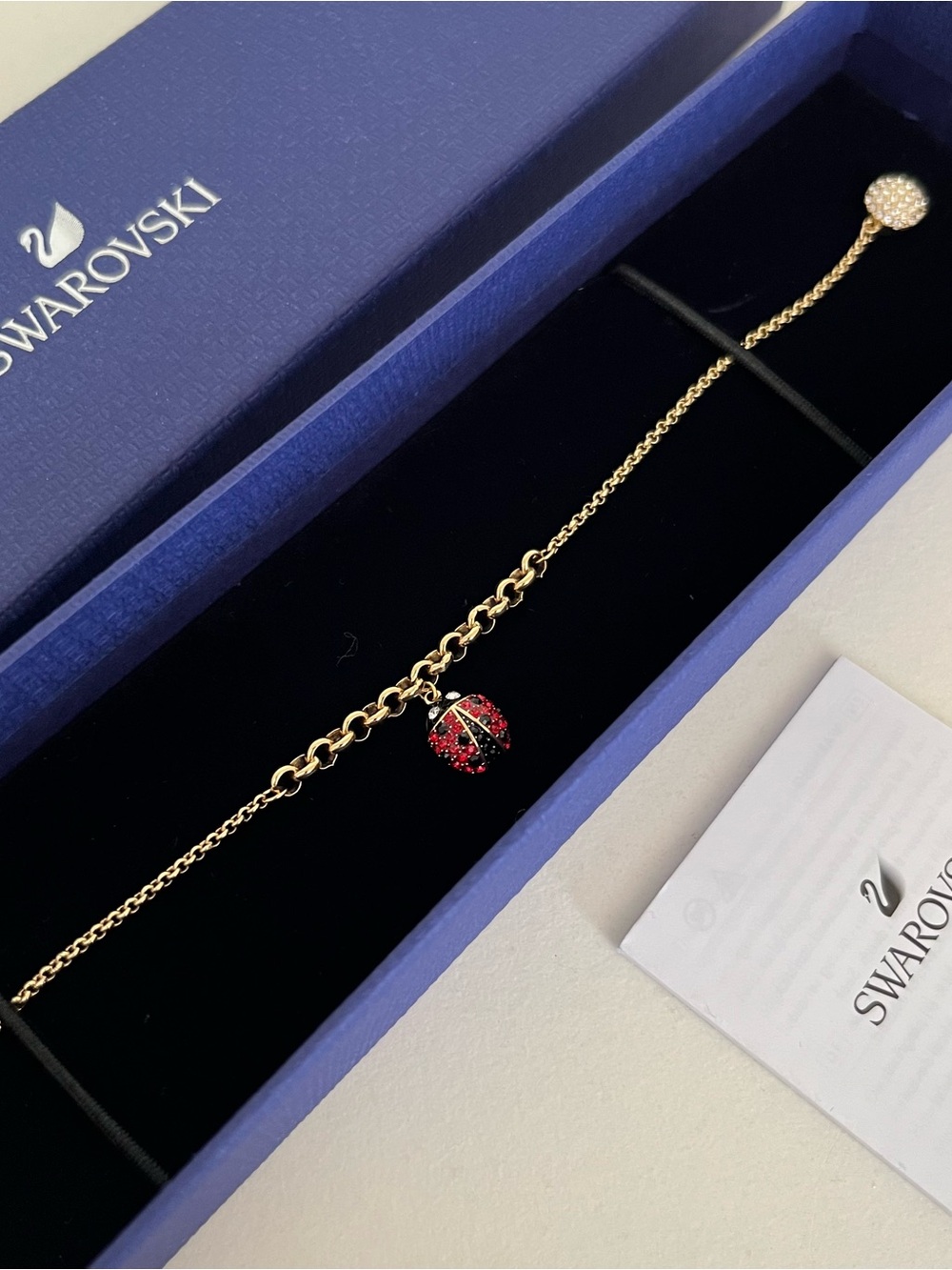 Swarovski Ladybug Pavé Crystal gold bracelet